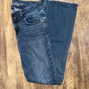 American Eagle Outfitters Women's Dark Blue Boot Cut Jeans